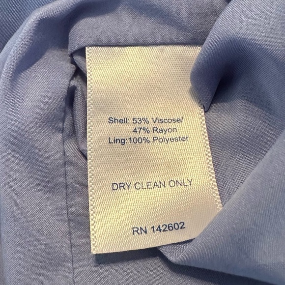 Sail To Sable Ruffle Neck Long Sleeve Blue Blouse - XS - Picture 7 of 13